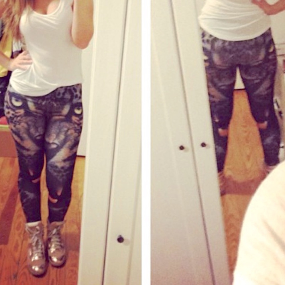 Top shop tiger face leggings